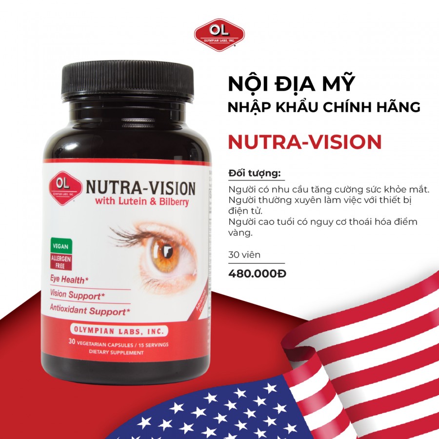 Nutra-Vision tăng cường sức khỏe cho đôi mắt