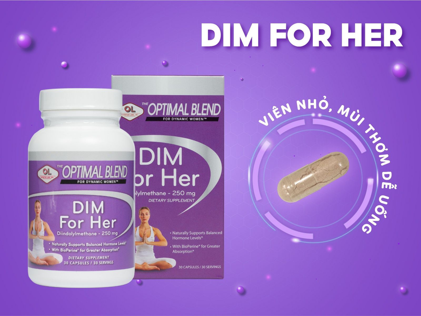 Dim For Her 30 viên - Hỗ trợ cân bằng nội tiết tố nữ